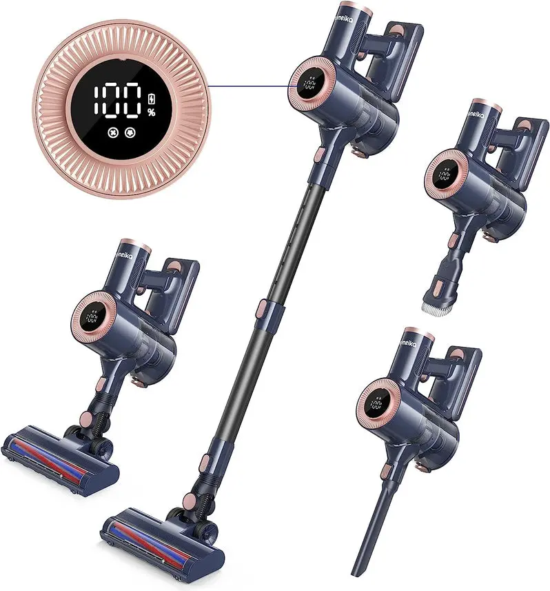 Homeika Cordless Vacuum Cleaner – 20KPa Suction Power with Real-Time LED Display