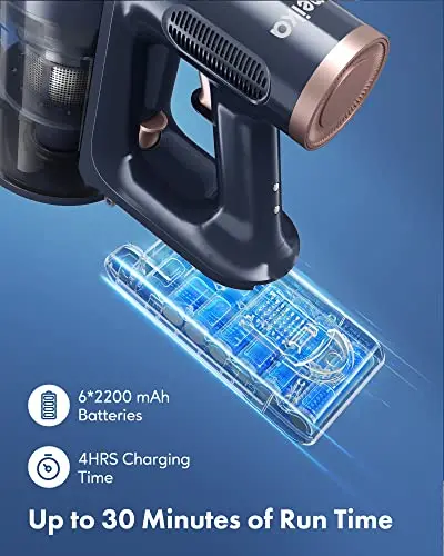 Homeika Cordless Vacuum Cleaner – 20KPa Suction Power with Real-Time LED Display