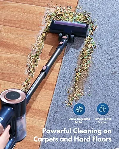 Homeika Cordless Vacuum Cleaner – 20KPa Suction Power with Real-Time LED Display