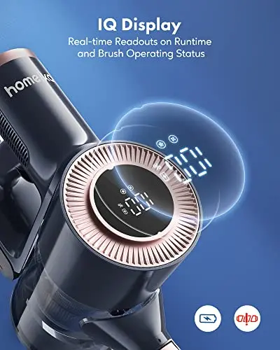 Homeika Cordless Vacuum Cleaner – 20KPa Suction Power with Real-Time LED Display