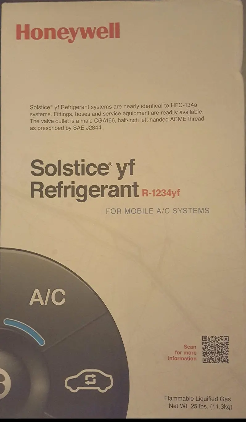 Honeywell R-1234yf Automotive Refrigerant – 25-Lb Cylinder for Modern AC System Recharging