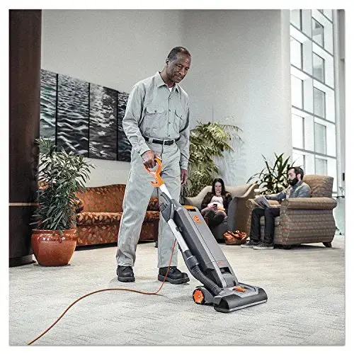 Hoover HushTone Commercial Upright Vacuum – 15" Wide Cleaning Path, IntelliBelt Drive, and Dual-Surface Performance (Carpet & Hard Floors), Model CH54115