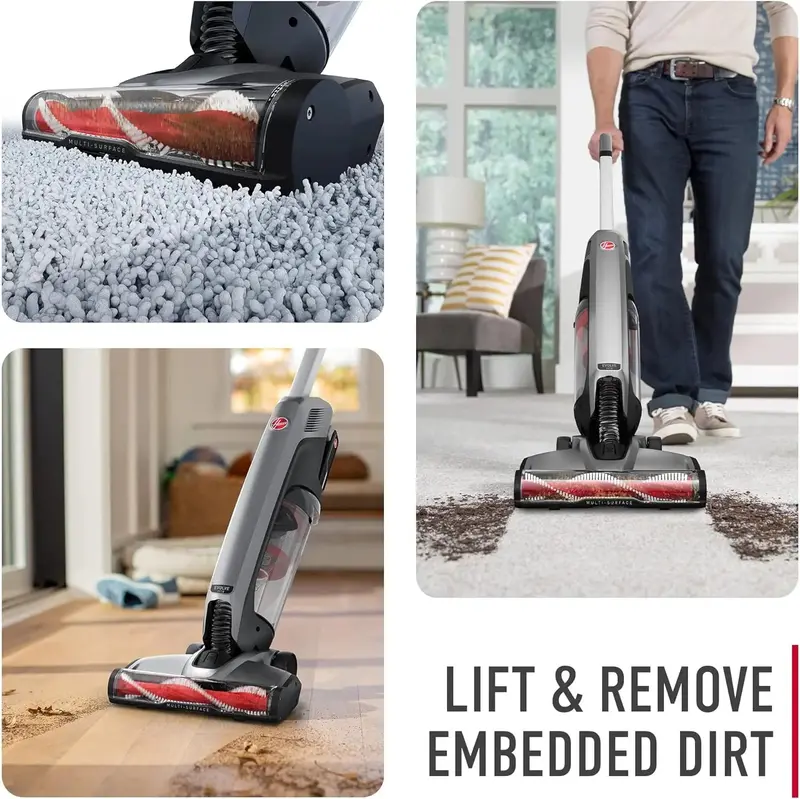Hoover ONEPWR Evolve Cordless Vacuum – Lightweight Upright Stick Cleaner for Hard Floors & Carpets