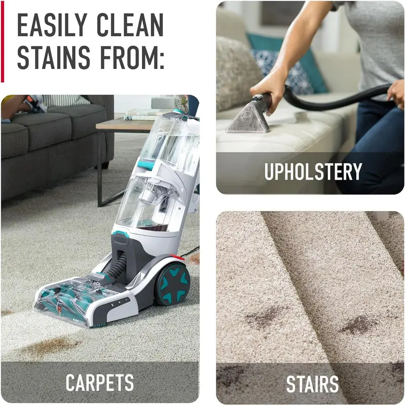 Hoover SmartWash+ Automatic Carpet Cleaner – Pet-Focused Deep-Cleaning Shampooer with Upholstery Compatibility and Stain & Odor Removal, Model FH52000
