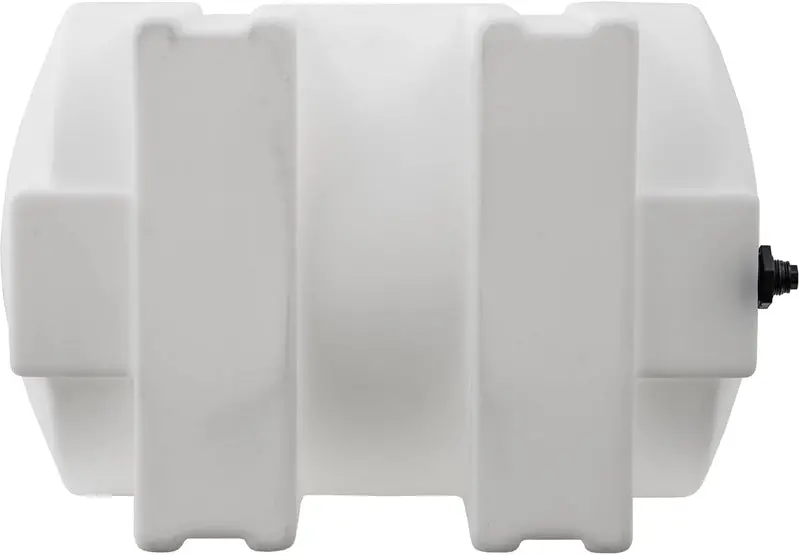Horizontal Polyethylene Water Storage Tank – 550-Gallon Potable Water Tank, Leg-Mounted, Corrosion-Resistant, Made in the USA