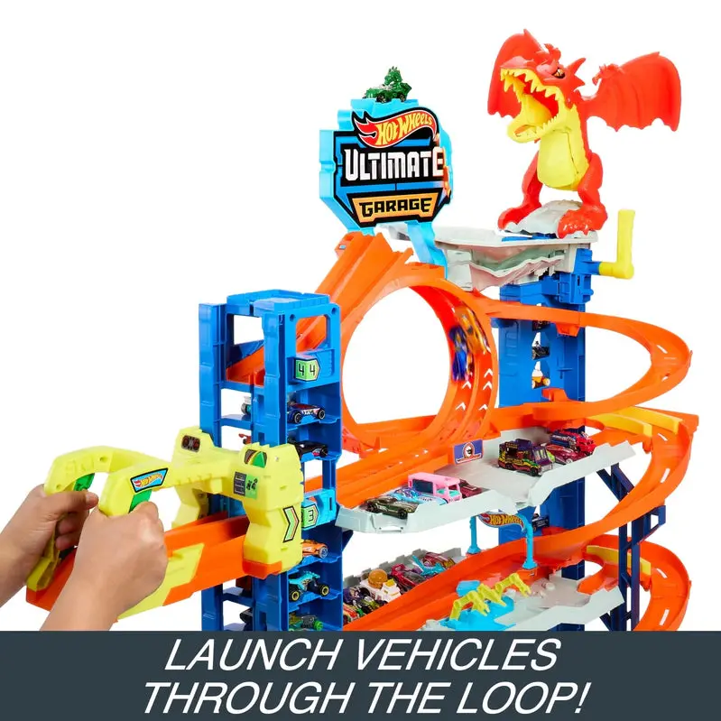 Hot Wheels City Ultimate Garage Playset – Expandable Kids’ Toy Garage with 2 Die-Cast Cars, 50+ Storage Spots, Ages 4–8