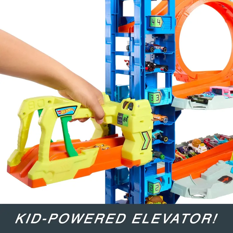 Hot Wheels City Ultimate Garage Playset — Expandable Toy Storage System Including 2 Die-Cast Vehicles (Ages 4–8)