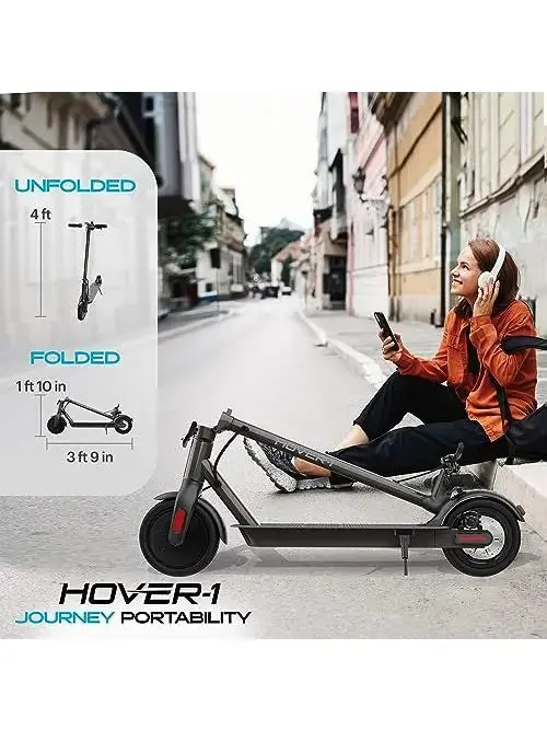 Hover-1 Journey Electric Scooter – 14 MPH Speed, 16-Mile Range, LCD Dashboard, 8.5" All-Terrain Tires, UL-Certified, 220 LB Load Capacity