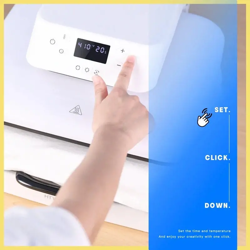 HTVRONT 1500W Auto-Opening Heat Press – 15" × 15" Digital Sublimation & Vinyl Transfer Machine