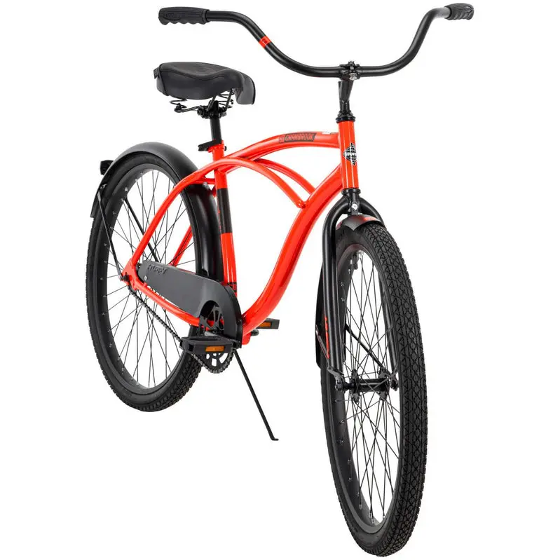 Huffy Cranbrook 26" Men’s Beach Cruiser Bike – Classic Steel Frame, Comfort-Oriented Design, Vibrant Red Finish