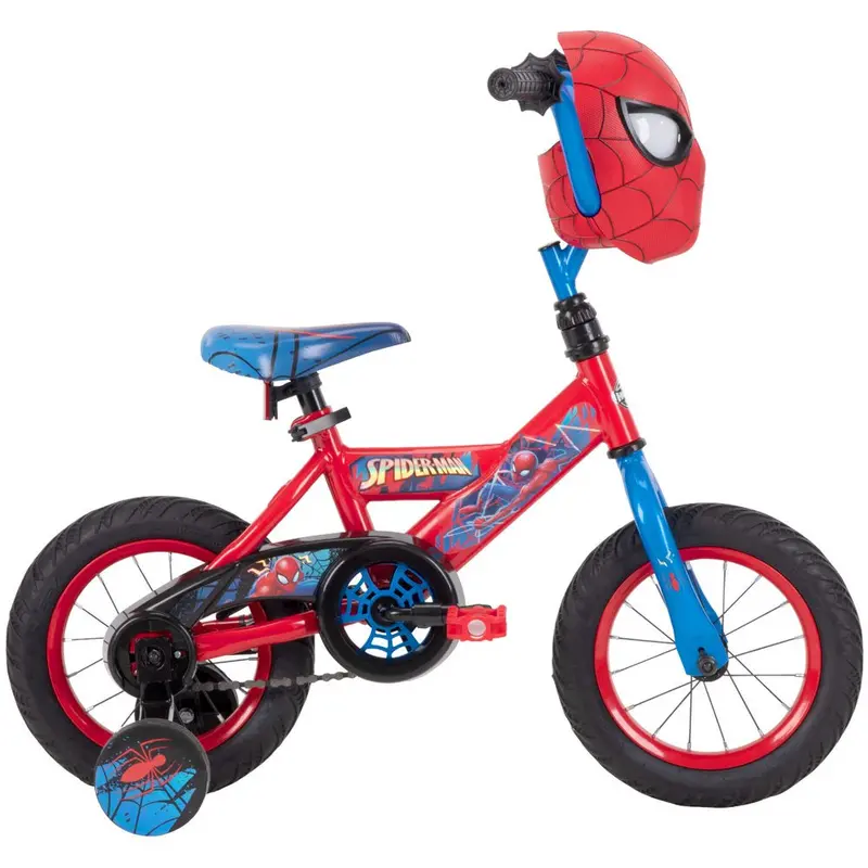 Huffy Marvel Spider-Man Kids’ Bike – 12-Inch Steel Frame with Training Wheels, EZ Build Assembly & Recommended for Ages 3–5