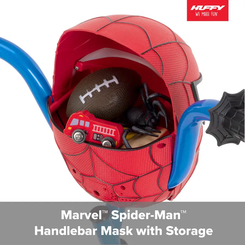Huffy Marvel Spider-Man Kids’ Bike – 12-Inch Steel Frame with Training Wheels, EZ Build Assembly & Recommended for Ages 3–5