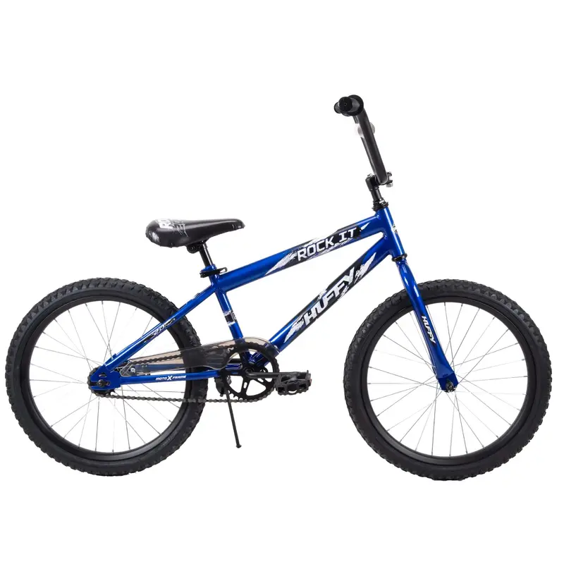 Huffy Rock It 20-Inch Kids’ Bike – Royal Blue Single-Speed Model with Removable Training Wheels for Riders 5 Years and Up