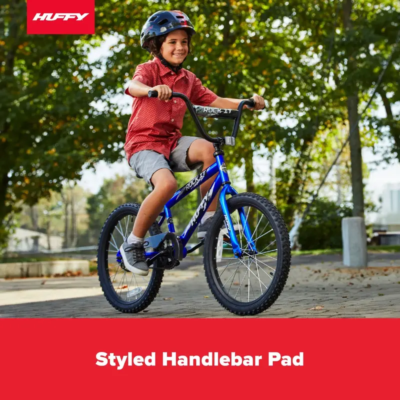 Huffy Rock It 20-Inch Kids’ Bike – Royal Blue Single-Speed Model with Removable Training Wheels for Riders 5 Years and Up 2