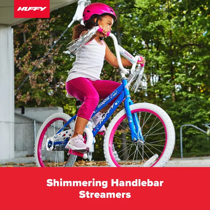 Huffy Sea Star 20-Inch Youth Bicycle in Blue and Pink – Coaster Brake, Decorative Streamers, Ideal for Ages 5 to 12 2