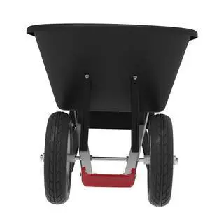 Husky Dual-Wheel 6 cu. ft. Flat-Free Poly Wheelbarrow – Durable Molded Tub & Smooth-Steering Design