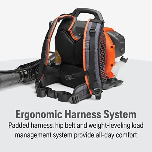 Husqvarna 150BT Gas-Powered Backpack Leaf Blower – 51cc Engine, 765 CFM Output, 270 MPH Airspeed, Ergonomic Harness