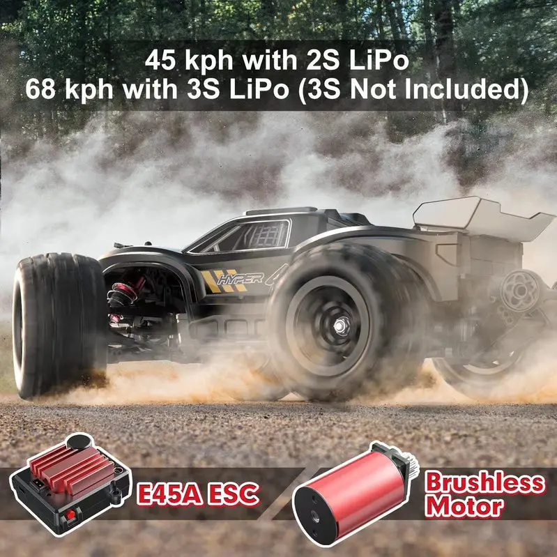 HYPER GO H16BM 1/16 Scale Brushless RC Car – Ready-to-Run Off-Road Racer, 42 MPH Max Speed