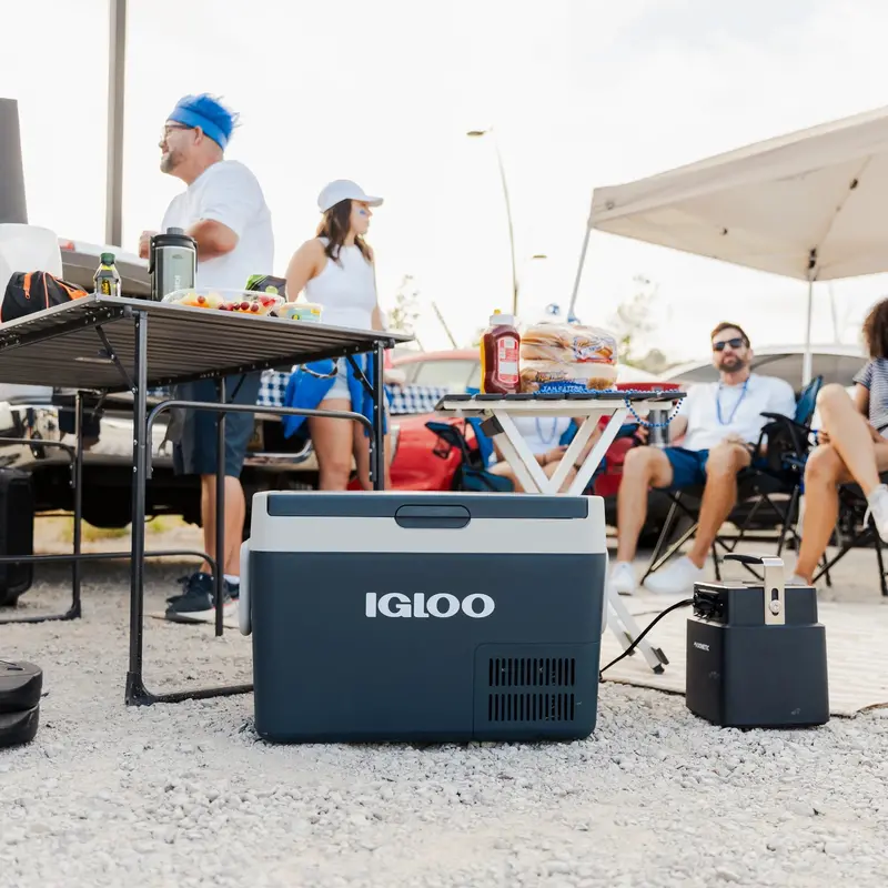 Igloo ICF 32 Active 38-Qt Portable Electric Cooler – Rugged Blue 12V/110V Refrigeration Unit