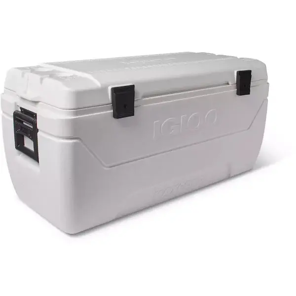 Igloo MaxCold 152-Quart Wheeled Cooler – Durable White Insulated Portable Cooler with Heavy-Duty Construction