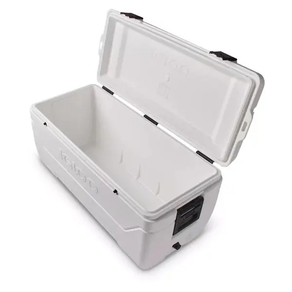 Igloo MaxCold 152-Quart Wheeled Cooler – Durable White Insulated Portable Cooler with Heavy-Duty Construction