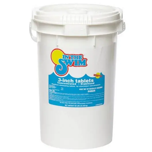 In The Swim 3" Chlorine Tablets – 50 lb Bulk Sanitizer for Residential and Commercial Pools