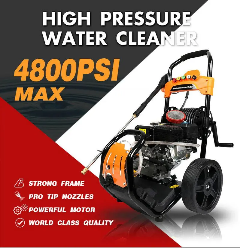 Industrial 4800 PSI Gas Pressure Washer – 6.5HP Engine, Commercial-Duty Build