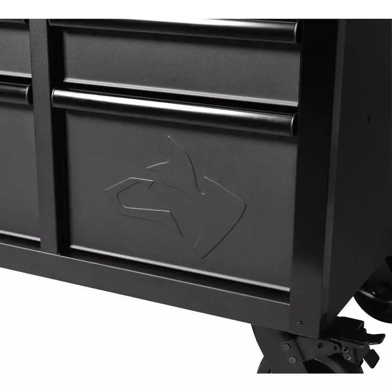 Industrial-Grade 61" Mobile Tool Cabinet – 15-Drawer Steel Base & Durable Solid Wood Countertop