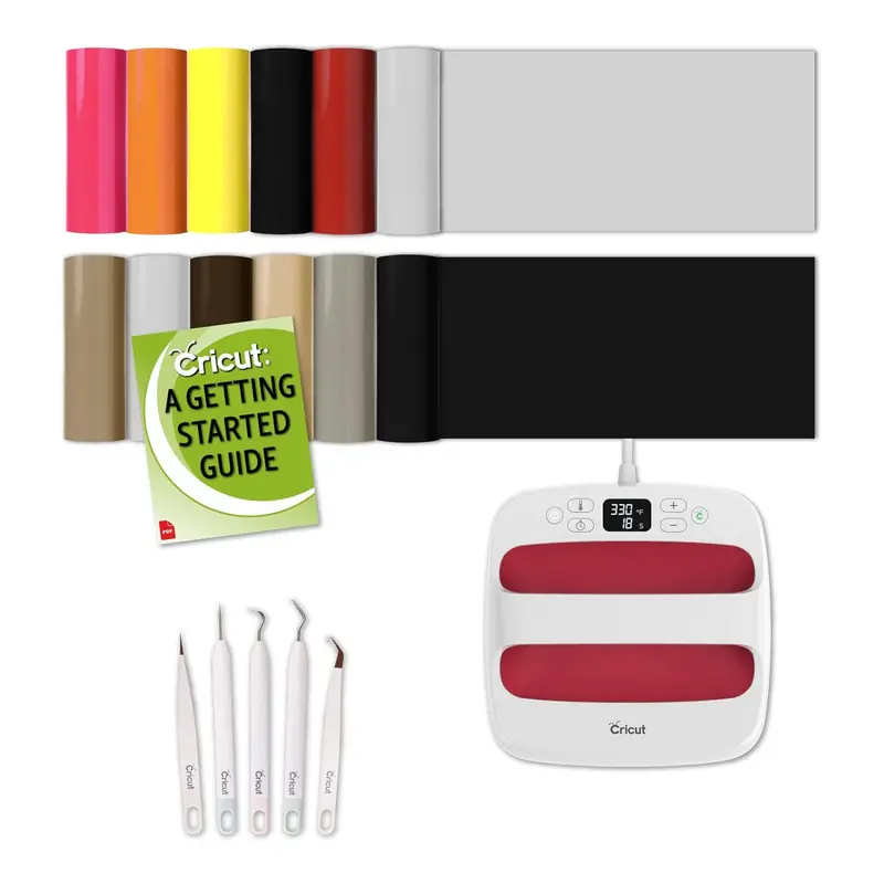 Infusible Ink Starter Kit – Includes 9" × 9" Cutting Mat, Transfer Sheets, Fine-Tip Markers, Heat-Resistant Coasters, and 20" × 16" Press Mat for Custom Crafting 2