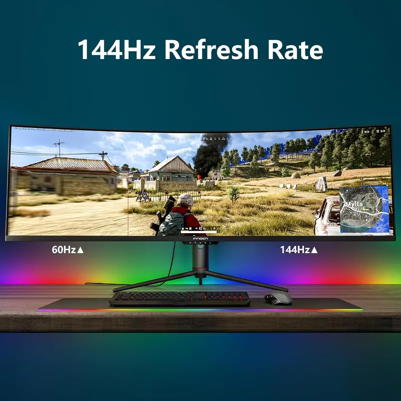 INNOCN 49-Inch Curved Gaming Monitor (Model 49C1G) – 144Hz Refresh Rate, HDR400 Support, and USB-C Connectivity