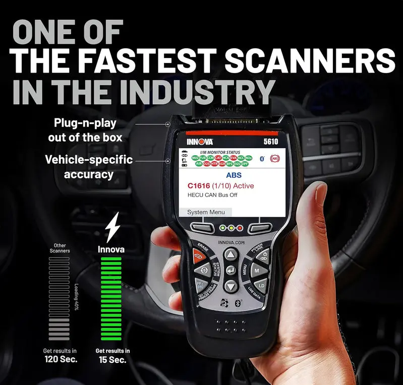 Innova 5610 OBD2 Bidirectional Scan Tool – Advanced Diagnostics with Lifetime Firmware Updates & Technical Support