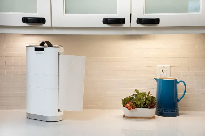 Innovia Touchless Countertop Paper Towel Dispenser – Sensor-Activated, Sleek White Modern Design