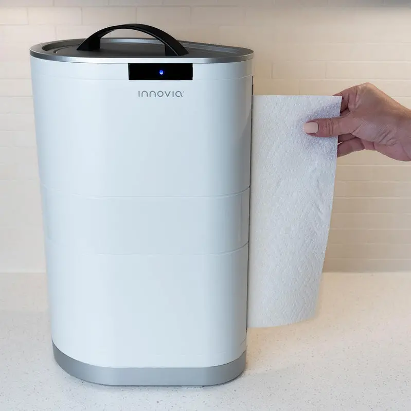 Innovia Touchless Countertop Paper Towel Dispenser – Sensor-Activated, Sleek White Modern Design