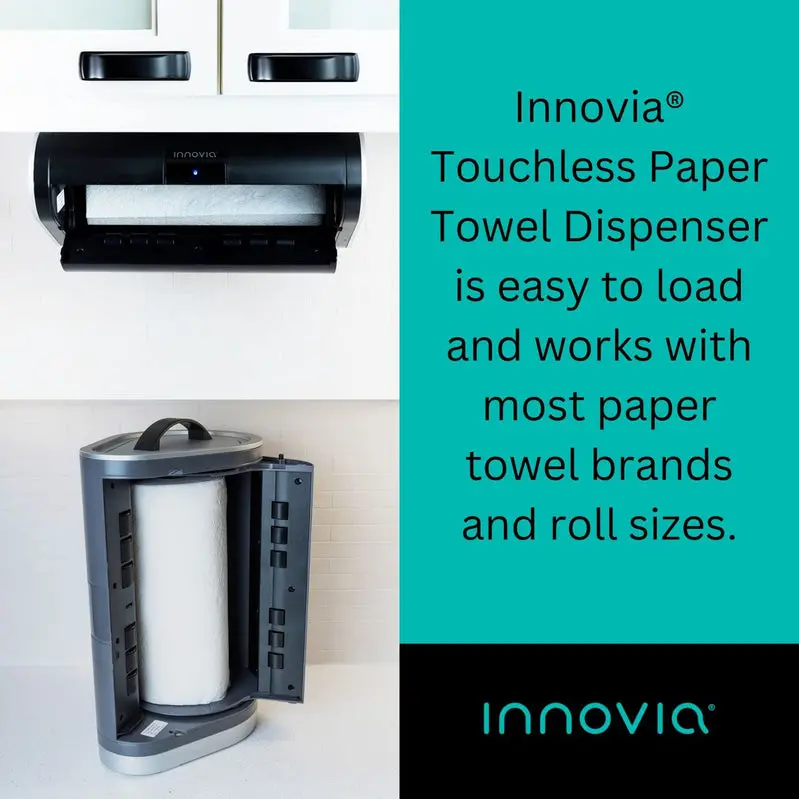 Innovia Touchless Countertop Paper Towel Dispenser – Sensor-Activated, Sleek White Modern Design