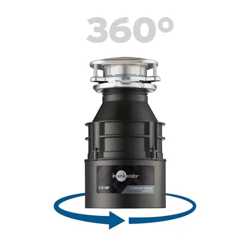 InSinkErator Badger 5 Heavy-Duty Disposal – 1/2 HP Stainless Steel Motor, Optimized for Long-Term Kitchen Use
