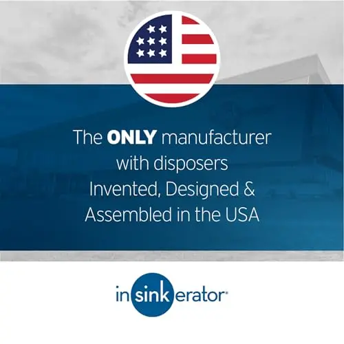 InSinkErator Badger 5 Heavy-Duty Disposal – 1/2 HP Stainless Steel Motor, Optimized for Long-Term Kitchen Use