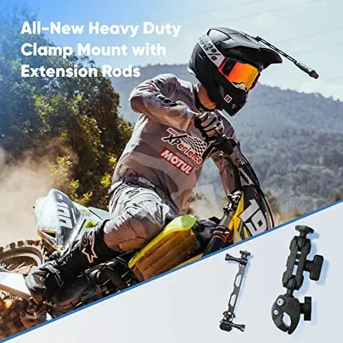 Insta360 X3 Motorcycle Mount Bundle – Waterproof 360° Action Camera Featuring 48MP Sensors & WiFi Connectivity