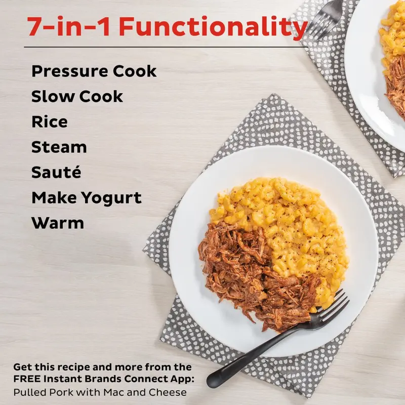 Instant Pot Duo 6-Quart 7-in-1 Electric Pressure Cooker – Stainless Steel, Family-Sized, Easy-Release Lid
