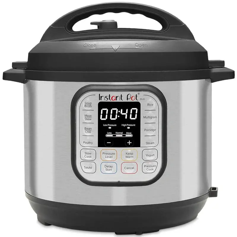 Instant Pot Duo 8-Quart Electric Pressure Cooker – Stainless Steel Dual-Function Appliance (Pressure + Slow Cook)