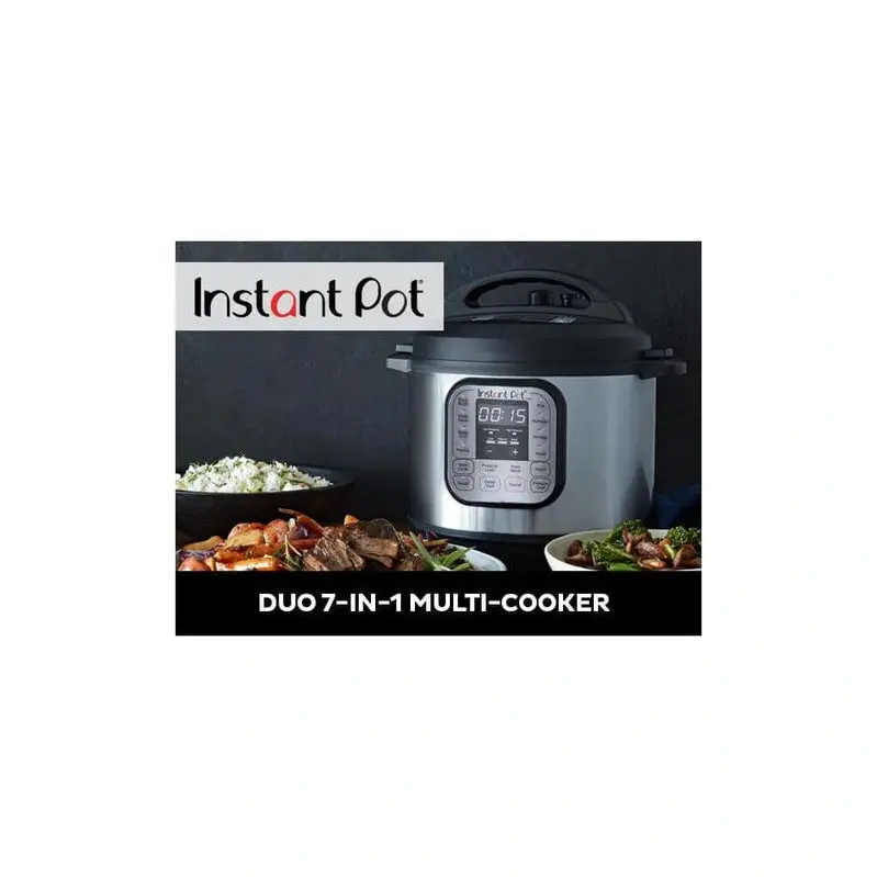 Instant Pot Duo 8QT Multi-Cooker – Stainless Steel 7-in-1 Smart Appliance with Pre-Programmed Cooking Modes
