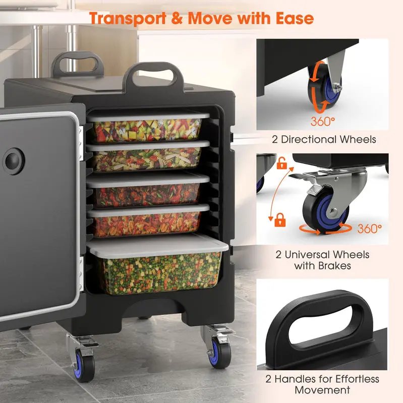 Insulated Food Pan Carrier – Holds Five Full-Size Gastronorm Pans, Engineered for Extended Thermal Retention