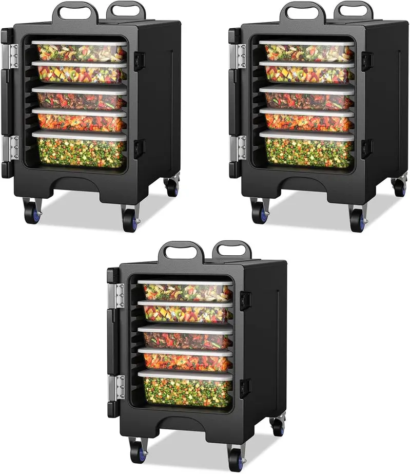 Insulated Food Pan Carrier – Holds Five Full-Size Gastronorm Pans, Engineered for Extended Thermal Retention