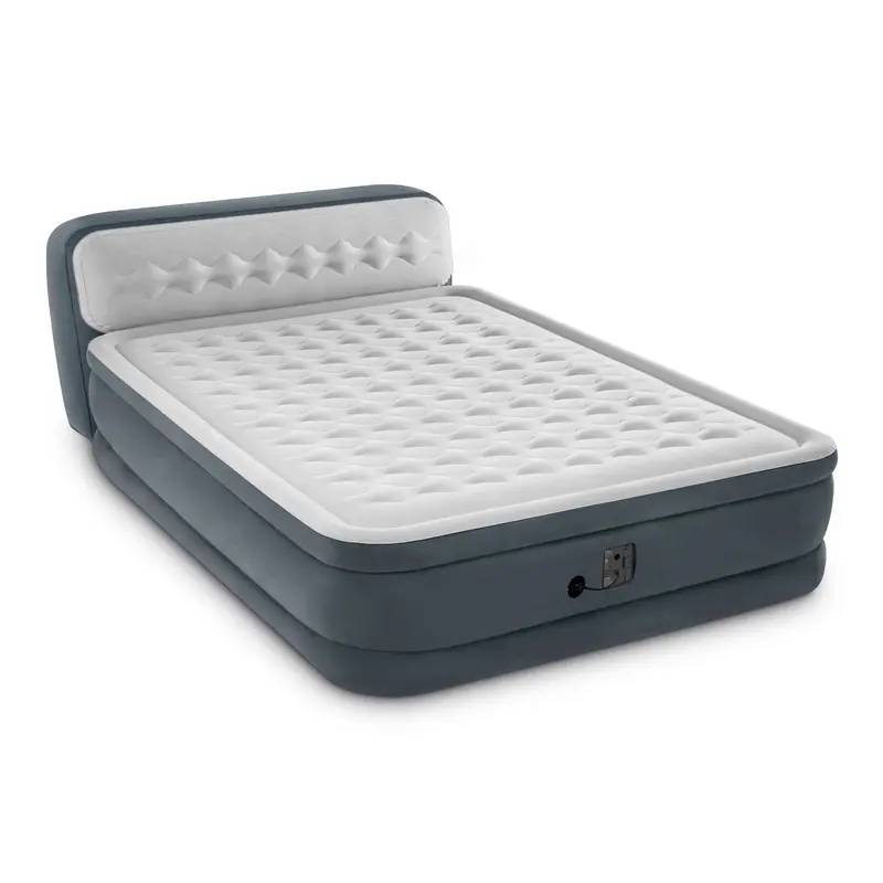 Intex Dura-Beam Deluxe Queen Air Mattress – 18-Inch Tall with Built-In Pump
