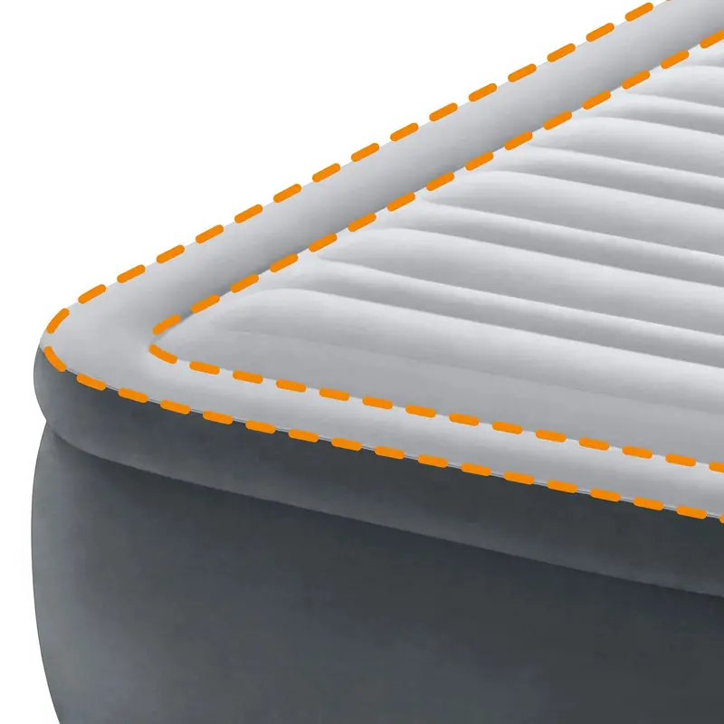 Intex Dura-Beam Deluxe Queen Air Mattress – 18-Inch Tall with Built-In Pump