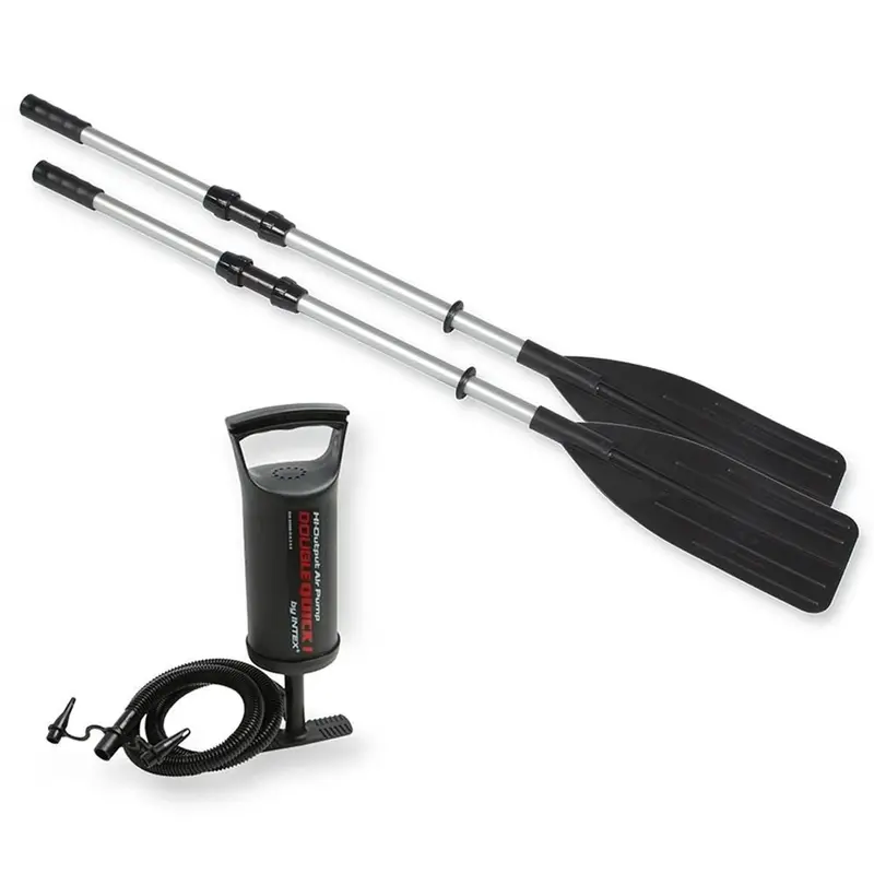 Intex Excursion 5-Person Inflatable Fishing Boat – Includes Motor Mount, Oars, and Repair Kit