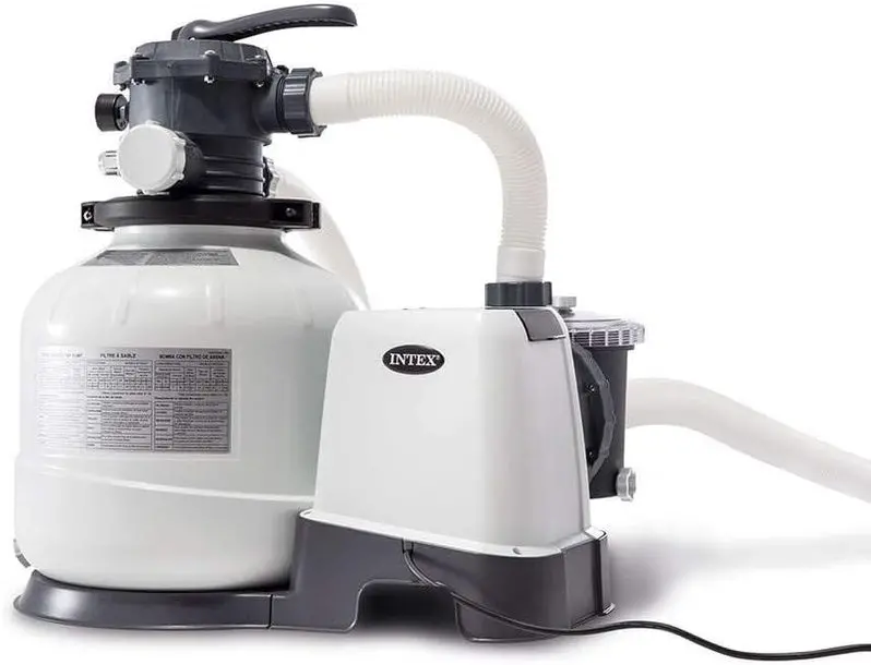 Intex Krystal Clear 16-Inch Sand Filter Pump – 3,000 GPH System with Timer, GFCI Safety, and 6-Function Valve for Above-Ground Pools