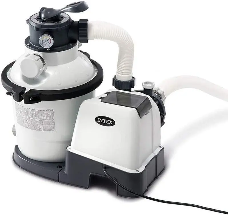 Intex Krystal Clear 16-Inch Sand Filter Pump – 3,000 GPH System with Timer, GFCI Safety, and 6-Function Valve for Above-Ground Pools