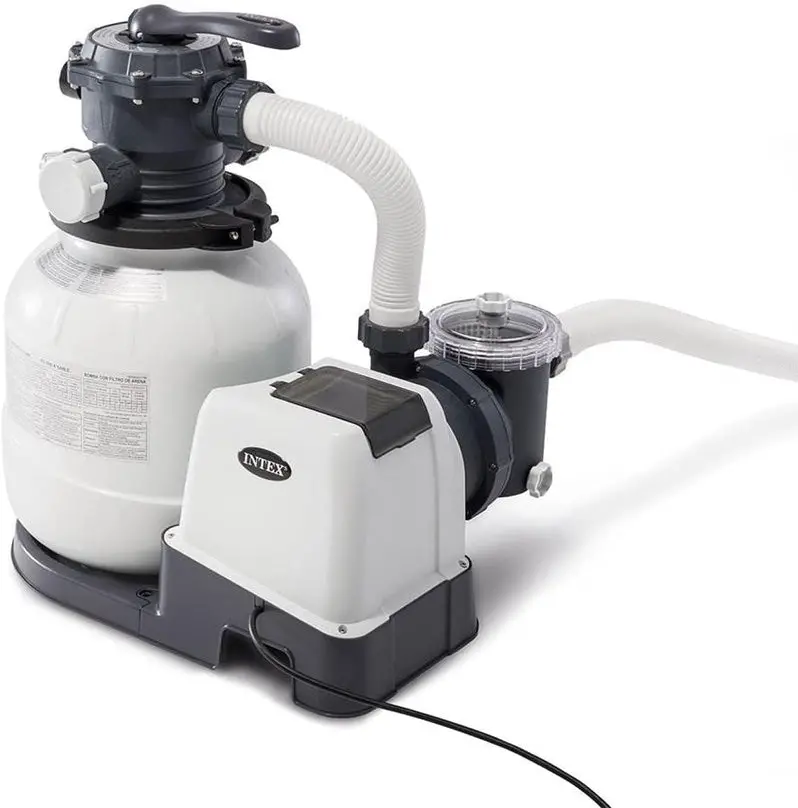 Intex Krystal Clear 16-Inch Sand Filter Pump – 3,000 GPH System with Timer, GFCI Safety, and 6-Function Valve for Above-Ground Pools