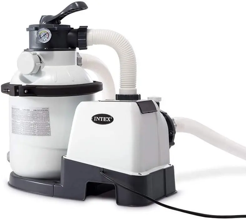 Intex Krystal Clear 16-Inch Sand Filter Pump – 3,000 GPH System with Timer, GFCI Safety, and 6-Function Valve for Above-Ground Pools
