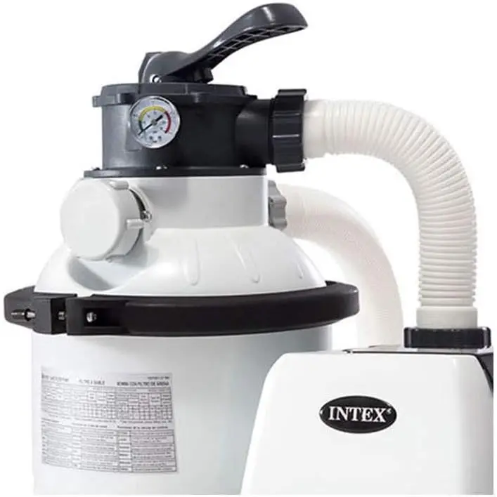 Intex Krystal Clear 16-Inch Sand Filter Pump – 3,000 GPH System with Timer, GFCI Safety, and 6-Function Valve for Above-Ground Pools